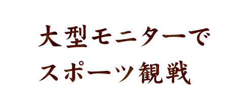 大型モニターでスポーツ観戦